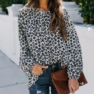 Vici Dolls Black & White Floral Top